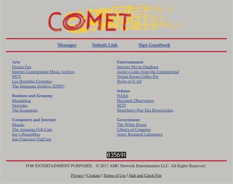 comet website.